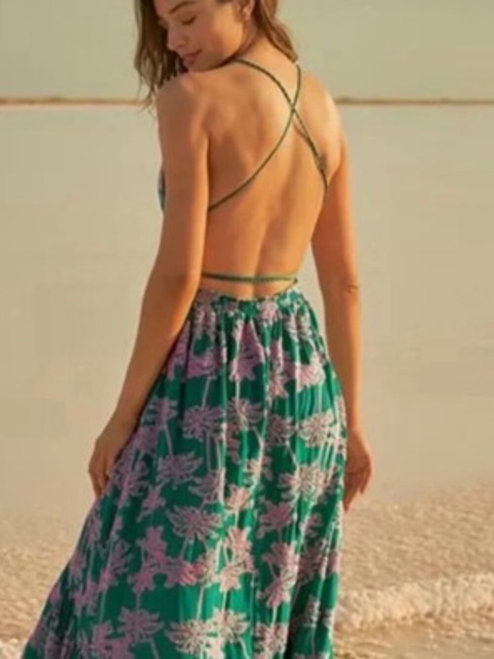Maaji Embroidered Palms Moon Bay Maxi Dress (Small) Sold Out Everywhere!